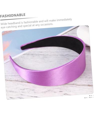 TOVINANNA Wide-brimmed Satin Headband Women's Fashion Headbands Purple Headband Costume Headband Women Headbands for Hair Wide Headband Adult Headbands for Women Headbands for Women Fashion - Buy Online on GoSupps.com