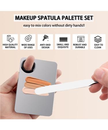 Picasso Makeup Spatula and Palette Set with Powder Puff - Beauty Skincare Cosmetic Tool for Foundation Mixing and Nail Art - Buy Online on GoSupps.com
