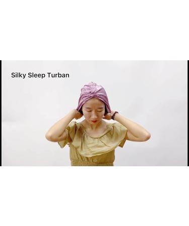 Satin Silky Double Layer Pre Tied Knoted Bonnet for Women Black - Hair Care Night Sleeping Cap - Buy Online on GoSupps.com