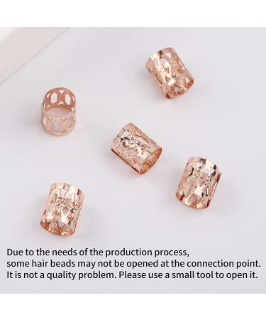 Rose Gold Loc Jewelry Set - 25Pcs Hair Accessories for Women with Metal Clips - Style 16 - Buy Online on GoSupps.com