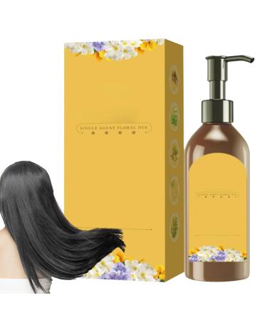 Hair Color Dose Dye Flower Shampoo | Natural Tint with Floral Aroma Long Elongated Color Shine for Older Women Men Fem