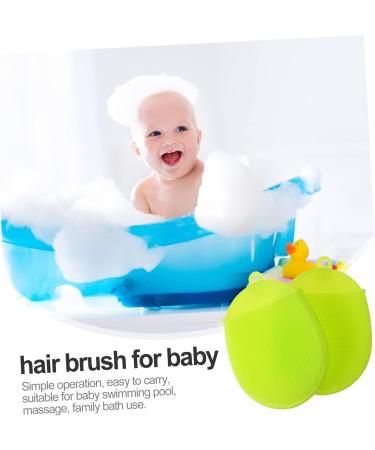 Beavorty 2pcs Silicone Bath Brush Set - Handheld Shampooer, Face Scrubber, Baby Hand Mittens, Hair Shampoo Brush, Shower Body Scrubber Combo - Buy Online on GoSupps.com