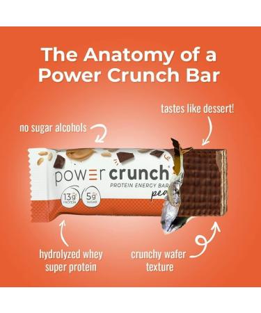 Power Crunch Peanut Butter Fudge Protein Wafer Bars - High Protein Snacks (12 Count) - Delicious Taste! - Buy Online on GoSupps.com