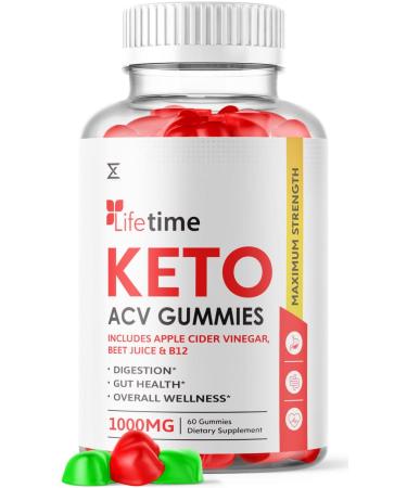 Lifetime Keto ACV Gummies with Pomegranate Lifetime Keto Plus Apple Cider Vinegar Gummy (60 Gummies)