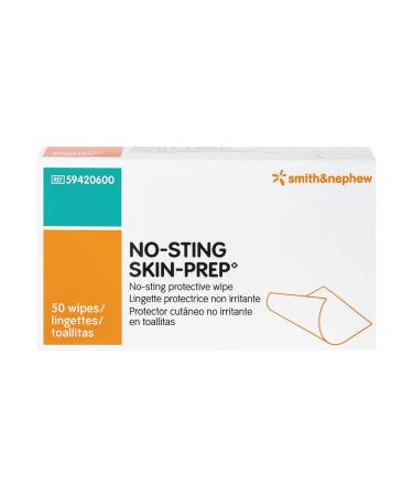 Smith & Nephew NO-STING SKIN-PREP Wipes, Protective Dressing Wipes, Alcohol-Free Skin Barrier Film, Individually Wrapped, Box of 50 Box of 50 Wipes - Buy Online on GoSupps.com