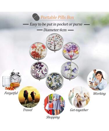 Buy 6Pcs Elegant Pill Box Case - Portable CREATIEE-PRO Medicine Organizer for Travel | Fashionable & Practical Vitamin Holder (6 Patterns 1.6 Inches - Buy Online on GoSupps.com