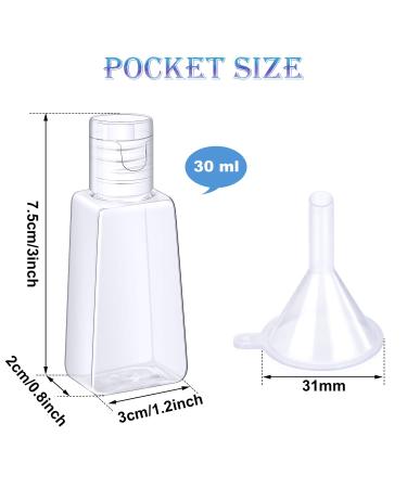 24pc 1oz Empty Bottles with Flip Cap & Transfer Funnels - Travel Size Containers for Lotions, Shampoo & Toiletries - Buy Online on GoSupps.com