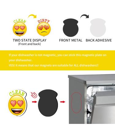 MORCART Emoji Dishwasher Magnets Clean Dirty Sign for Dishwashers Refrigerators Washing Machines etc Emoji Dishwasher Magnets 008 - Buy Online on GoSupps.com