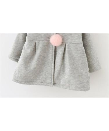TMEOG Baby Girls Rabbit Ears Cloak Hooded Coat | 9-12 Months Grey - Buy Online on GoSupps.com