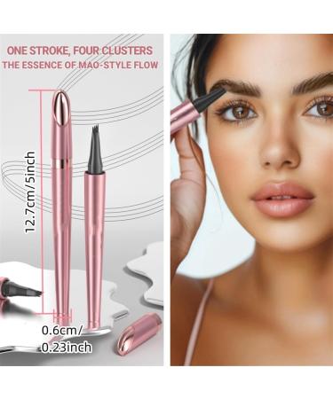 2024 New Magic Eyebrow Pencil 3D Waterproof Microblading Eyebrow Pencil Contouring Pen Magic Eyebrow Pencil Long-Lasting Natural Fine Stroke Eyebrow Pencil (Black+Gray) - Buy Online on GoSupps.com