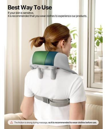 AllJOy Wireless Neck Massage Device with Warmth - 4D Shiatsu Massager for Neck Back Shoulder & Leg Pain Relief - Perfect Gift for Men & Women - Buy Online on GoSupps.com