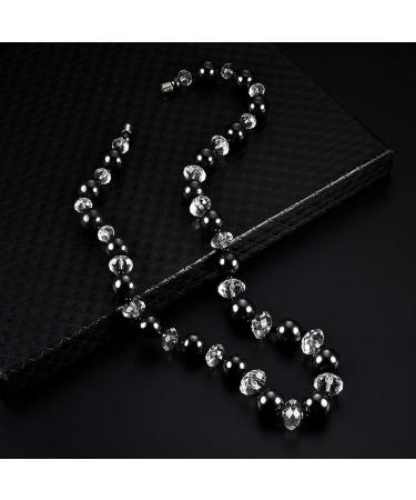 Buy Magnetic Necklace - Hematite Therapy Beads Jewelry for Men & Women | Elegant Rhinestone Gift - Buy Online on GoSupps.com