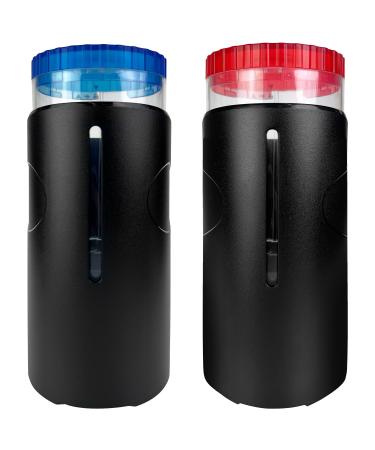 XITISHY Nuts Flowy Dispenser 9 oz Keep Fingers Clean Snack Dispenser for Peanuts under 0.7"" Cashew kernels M&M. Red+Blus X-LSH-BH2