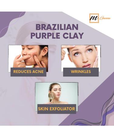 100% Natural Brazilian Purple Clay for Anti-Aging & Skin Firming - 1 LB | Ideal for Creams & Soap Making - Buy Online on GoSupps.com