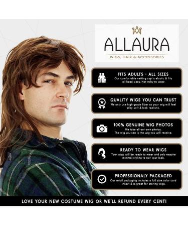 ALLAURA Brown Merica Joe Dirt Mullet Wig for Men - Perfect for 80s Costumes - Buy Online on GoSupps.com