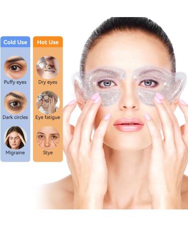 Reusable Eye Gel Cooling Pads & Silicone Eye Patches - 6 Pairs Under Eye Masks for Wrinkles Fine Lines & Redness Treatment - Hot Cold Therapy in Stylish Tin Case (Silver Grey - Buy Online on GoSupps.com