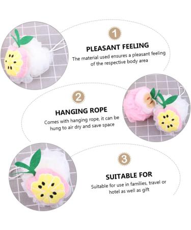 Buy Healeved 8pcs Fruit Shape Bath Flower Sponge - Mesh Pouf Bath Scrubber for Relaxing Showers | International Shipping Available - Buy Online on GoSupps.com