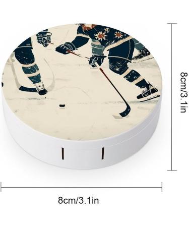 Shop Stylish Ice Hockey Pattern Contact Lens Case | Durable Travel & Care Box for Lens Protection - Buy Online on GoSupps.com