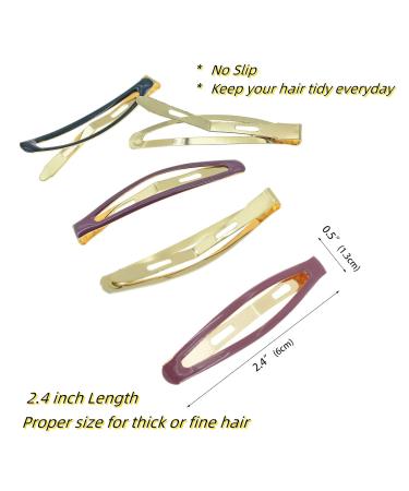 20 Pack 2.4 Inch Metal Snap Hair Barrettes for Women and Girls - Mix Color Hair Clips - Buy Online on GoSupps.com