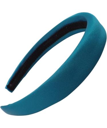 Topkids Accessories 2.5cm Padded Satin Alice band Kids Hair Accessories Headbands for Girls Hair Accessories for Girls Satin Headband Hairbands Women (Aqua Blue - Bright) - Buy Online on GoSupps.com