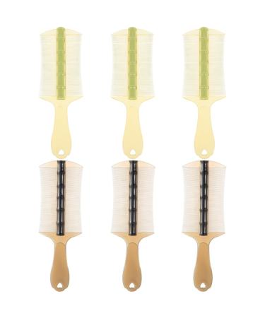 Baluue Lot de 6 peignes dents fines double face avec long manche pour enlever efficacement les pellicules pour filles adultes et animaux domestiques Vert/noir