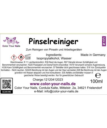 Premium Brush Cleaner for Acrylic & UV Gel Modeling - Made in Germany (100ml) | International Shipping Available - Buy Online on GoSupps.com
