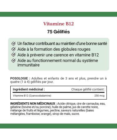 Nature's Bounty Vitamin B12 Supplement Helps maintain good health 75 Gummies - Buy Online on GoSupps.com