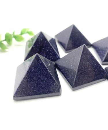 Natural Quartz Crystal 20-30mm Natural Blue Sandstone Stone Quartz Crystal Pyramid Tower Home Ornaments Decoration Stones Home Office Decor ningxiao - Buy Online on GoSupps.com