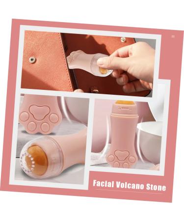 Healeved Volcanic Stone Oil-Absorbing Ball Massage Tool - Pink Facial Massager Roller for Skin Care (7.5x3cm - Buy Online on GoSupps.com