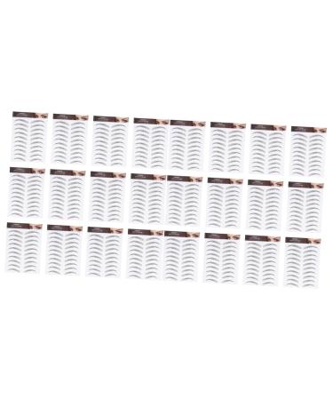 Balacoo 24 Sheets Waterproof Eyebrow Stickers Tool Stickers 4d Hair- Like Eyebrow Stickers Make up 3d Edge