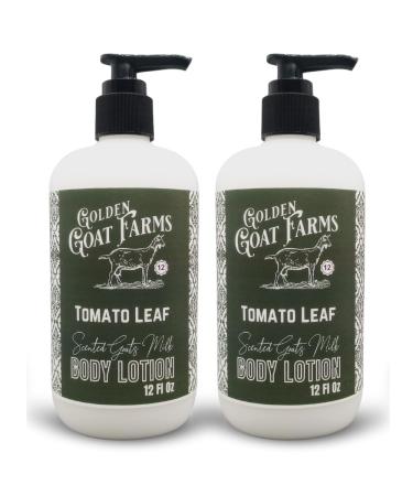 Golden Goat Farms Tomato Leaf Scented Body Lotion with Goat's Milk 12 Oz (2 Pack)