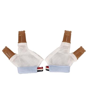 Baby Stop Thumbs-Living Finger Protection Set soft breathable silicone protection 2-finger protection design can help the baby give up (m)
