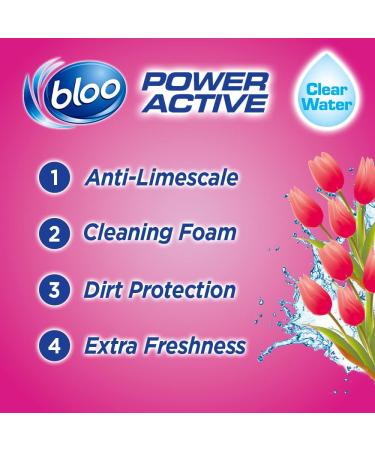 Bloo Limited Edition Tulip Clear Water Toilet Rim Block - Anti-Limescale Cleaning Foam - 3 Pack - Buy Online on GoSupps.com