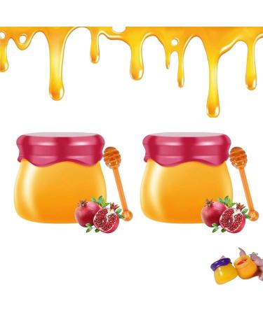 Lip Sleeping Mask, Honey Lip Balm, Lip Mask for Women, Lip Scrub, Reduce Lip Wrinkles, Long Lasting Nourishment and Non-Sticky (2pcs)