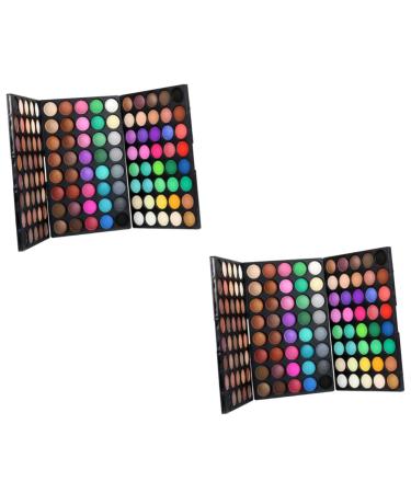 DOITOOL 2pcs 120 Nude Eyeshadow Palette Eyeshadow Matt Glitter Eye Shadow Shimmer Eyeshadow Eye Shadow Palettes Eyeshadow Palette Neutral Eyeshadow Pallet Makeup Palette Pearlescent 1 Count (Pack of 1) As Shownx2pcs