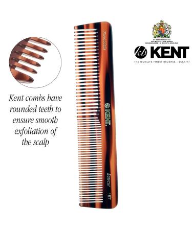 Kent 16T Double Tooth Dressing Table Comb - Fine & Wide Tooth Hair Comb for Men, Women, and Kids - Made in England, 1 Pack Tortoiseshell - Buy Online on GoSupps.com