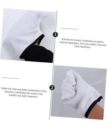 4-Piece Paraffin Therapy Gloves & Ankle Boots Set | Growth Therapy | White Foot Wax & Terry Covers - International Shipping - Buy Online on GoSupps.com