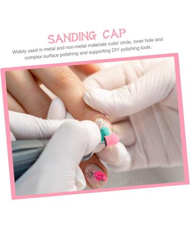 FRCOLOR Lantern Ponytail Extension sand Nail Sanding Head Grinding Wheels Bit nail head bit nail bits nail file replacement heads Nail Sanding Caps plastic electric nail - Buy Online on GoSupps.com