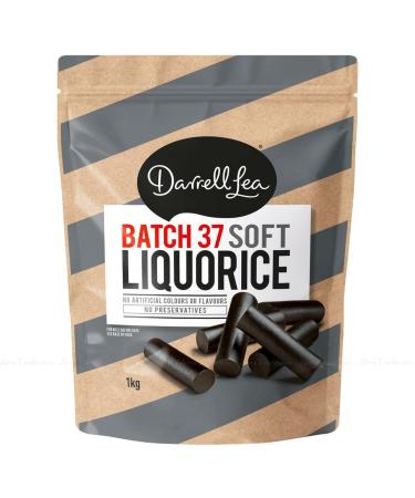 Darrell Lea Batch 37 Soft Liquorice Candy Natural Original Licorice -1Kg | Premium Soft Liquorice Candy | Chewy Softest & Delectable Confectionary | Sold by Essential Products