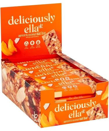 Deliciously Ella Apricot & Coconut Oat Bars - Gluten-Free Vegan Healthy Snack (50g, 16 Bars) - Buy Online on GoSupps.com