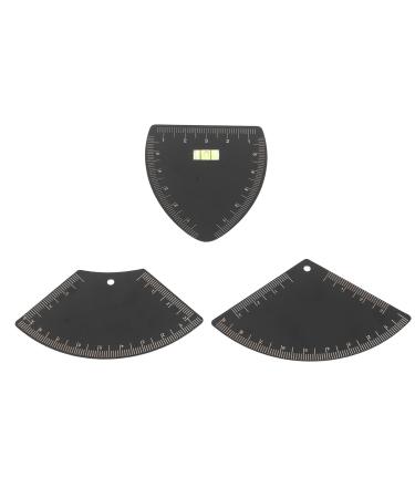 Outil de mise en forme des sourcils en 3 pi ces : gabarit de mesure pour le tra age des sourcils - Guide de mesure pour une utilisation rapide en salon (dessin noir)