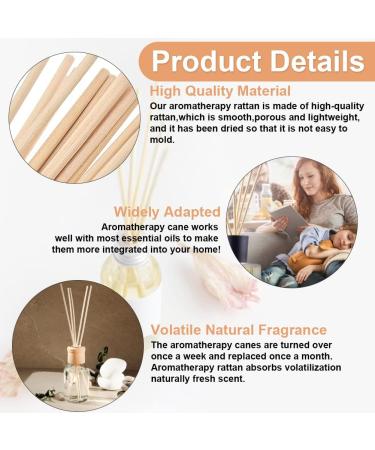 BUIFU 100 pcs Natural Rattan Aroma Diffuser Sticks | 30cm Reed Sticks for Home Spa & Essential Oils | Light Yellow Room Fragrance - Buy Online on GoSupps.com