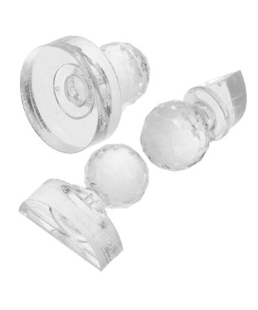 DRESSOOS 3pcs Platen Tool Eye Shadow Stamp Tool Makeup Powder Stamper Tamper Transparent Acrylic