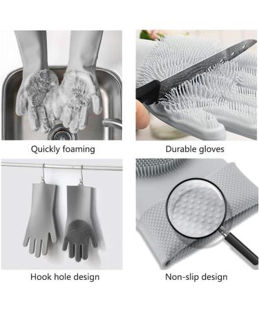 Magic Scrubber Cleaning Gloves for Dishwashing Reusable kitchen Gloves(Green) Light-green - Buy Online on GoSupps.com