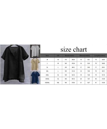 Women's Breathable Cotton Linen V Neck Top | Loose Fit Summer Blouse - E-Army Green | 3/4 Sleeve, Plus Size 3XL - Buy Online on GoSupps.com