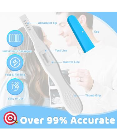 ACCUBIO Pregnancy Test Early Detection HCG Urine Midstream Test Result Within 5 Minutes Over 99% Accurate Fertility Test Extra Sensitive Home Rapid Detection 25mIU/mL 5Pack - Buy Online on GoSupps.com