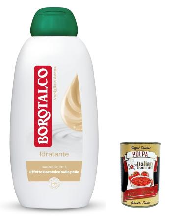 Italian Gourmet E.R. Borotalco Irritating Bath Spray with Vanilla and Oat: Set of 3 body bath formulas moisturizing and enveloping Borotalco effect on the skin 450 ml + Italian Gourmet Polpa 400 g