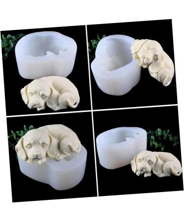 Ciieeo 3pcs Mold Animal Resin DIY Cake Rubber Dessert Jewelry Ice Cube Candy Chocolate Ice Cube Mould Silicone Coaster Epoxy Baking Tool Sleeping Dogs 3D Silica Gel Mousse Chocolate White 10.8X8.5X5CMx3pcs - Buy Online on GoSupps.com
