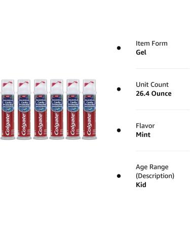 Colgate Kids Toothpaste Pump with Fluoride Anticavity & Cavity Protection Toothpaste for Ages 6+ & Max Fresh Whitening Toothpaste with Mini Strips Clean Mint Toothpaste for Bad Breath Pump+ Whitening Toothpaste - Buy Online on GoSupps.com