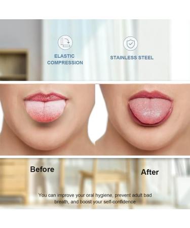 Zcsowe Stainless Steel Tongue Scraper - 2PCs Tongue Cleaner for Bad Breath | Metal Oral Hygiene Tool for Men & Women - Buy Online on GoSupps.com